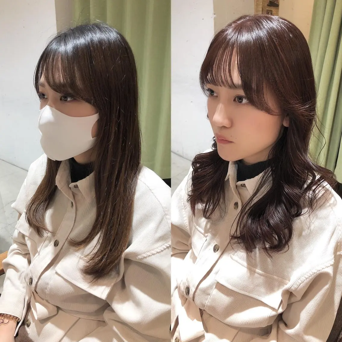 セミロング ヨシンモリ 韓国風ヘア レイヤーカット 小山 悠のヘアスタイル
