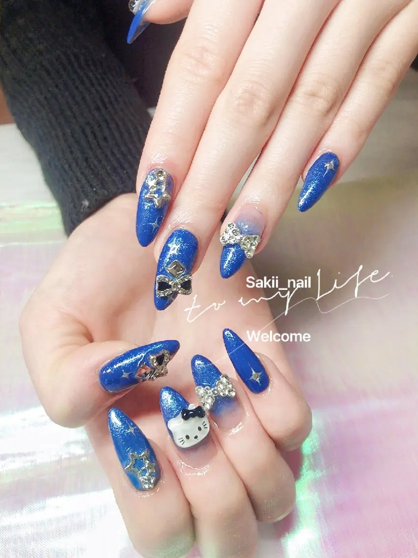 ネイル 長さ出し ラメ(グリッター) スカルプネイル 夏ネイル ネイルチップ ハンドネイル sakii_nail 池袋のネイルデザイン