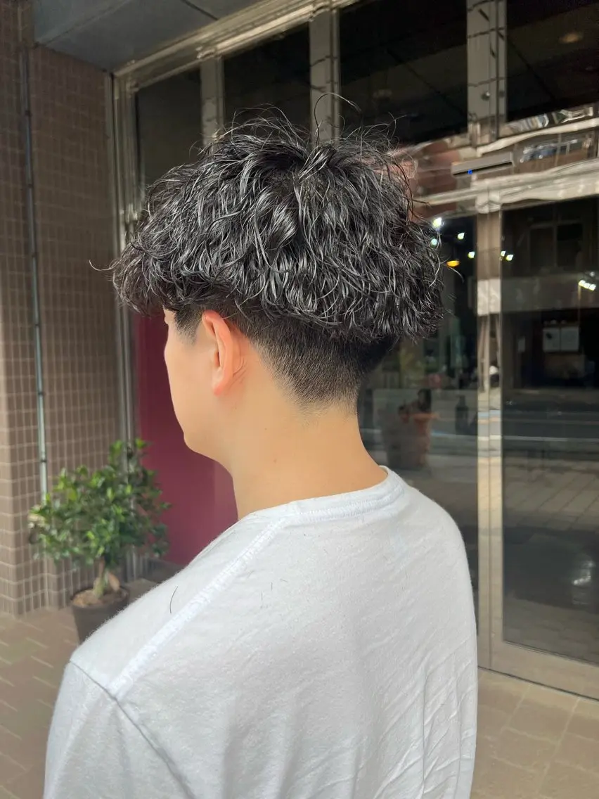 パーマ メンズ マッシュ 波巻きパーマ Men's NAM 八角のヘアスタイル