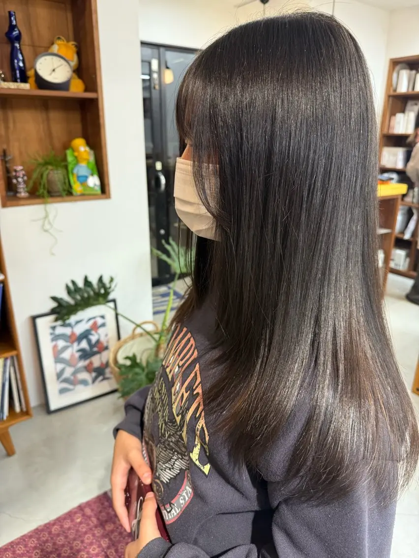 セミロング 顔周りカット レイヤーカット カット まなみ/ PORT SALONのヘアスタイル