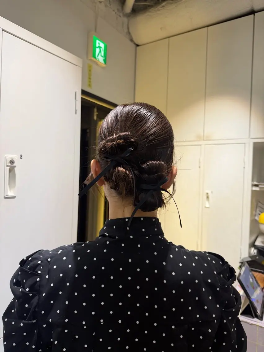 ロング ヘアアレンジ ヘアセット 中司 莉菜のヘアスタイル