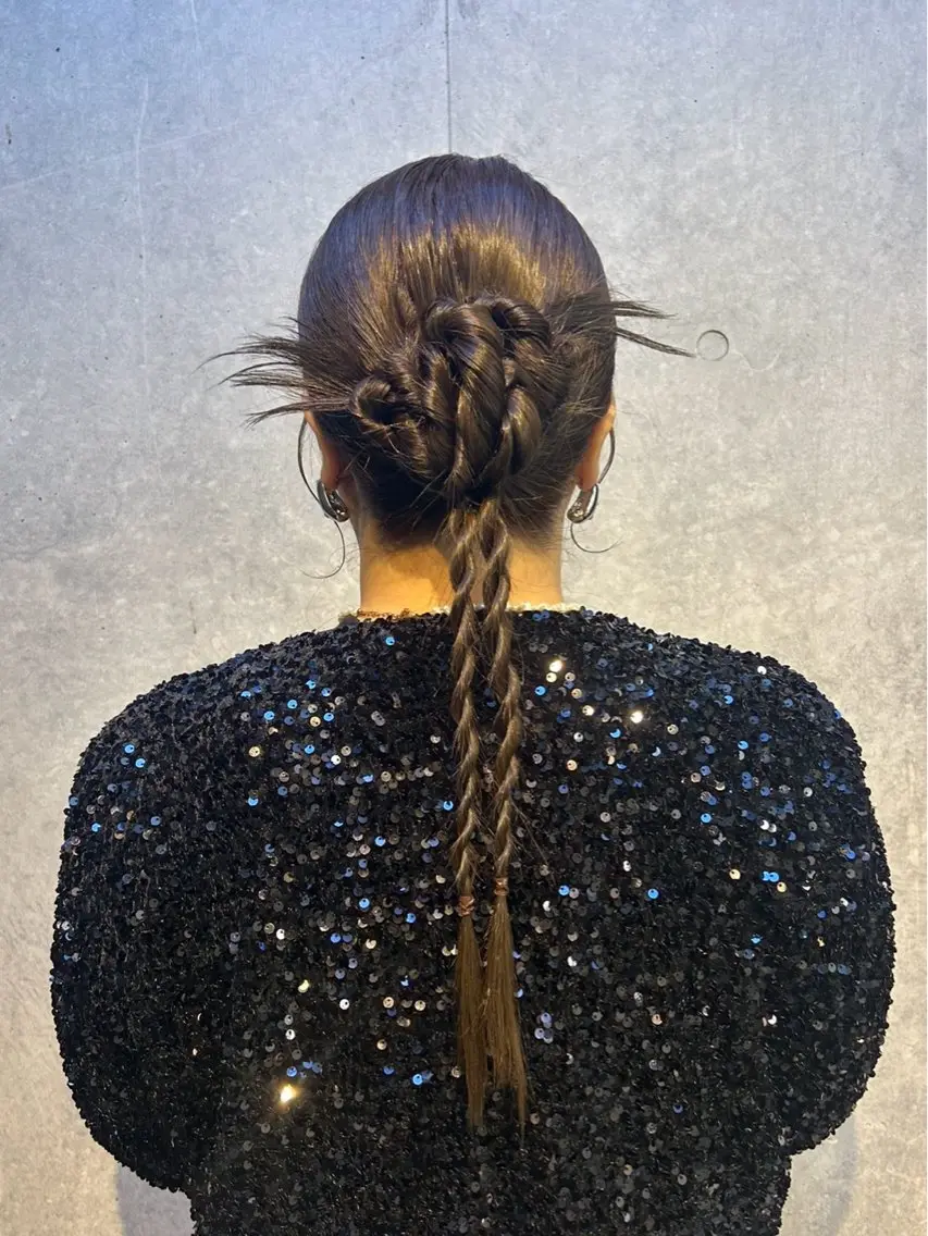 ロング ヘアアレンジ ヘアセット 似合わせ⌇お洒落 カット⌇平野あみのヘアスタイル