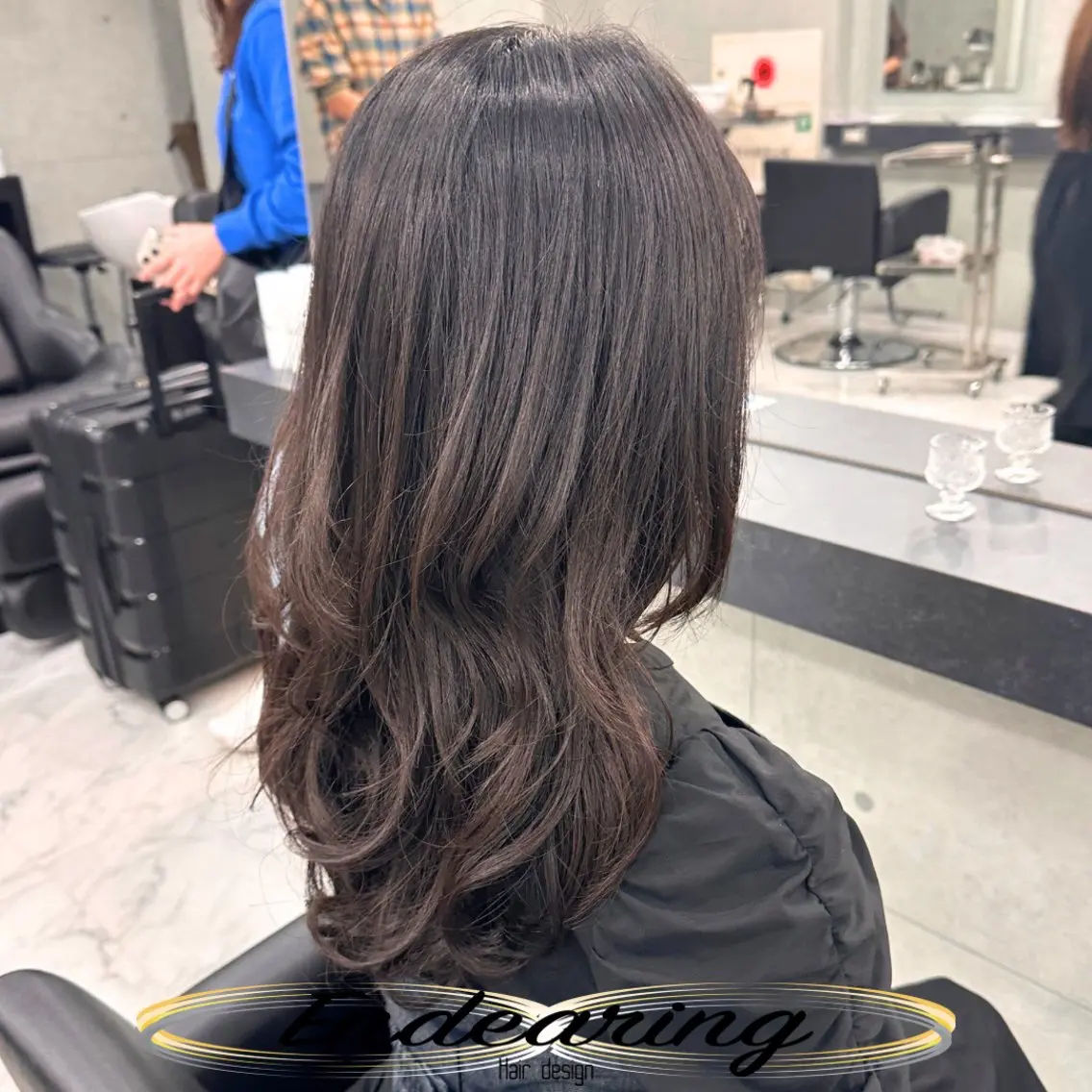 ロング アッシュ レイヤーカット ロング カット ヘアカラー Endearing 銀座/レイヤーカットのヘアスタイル