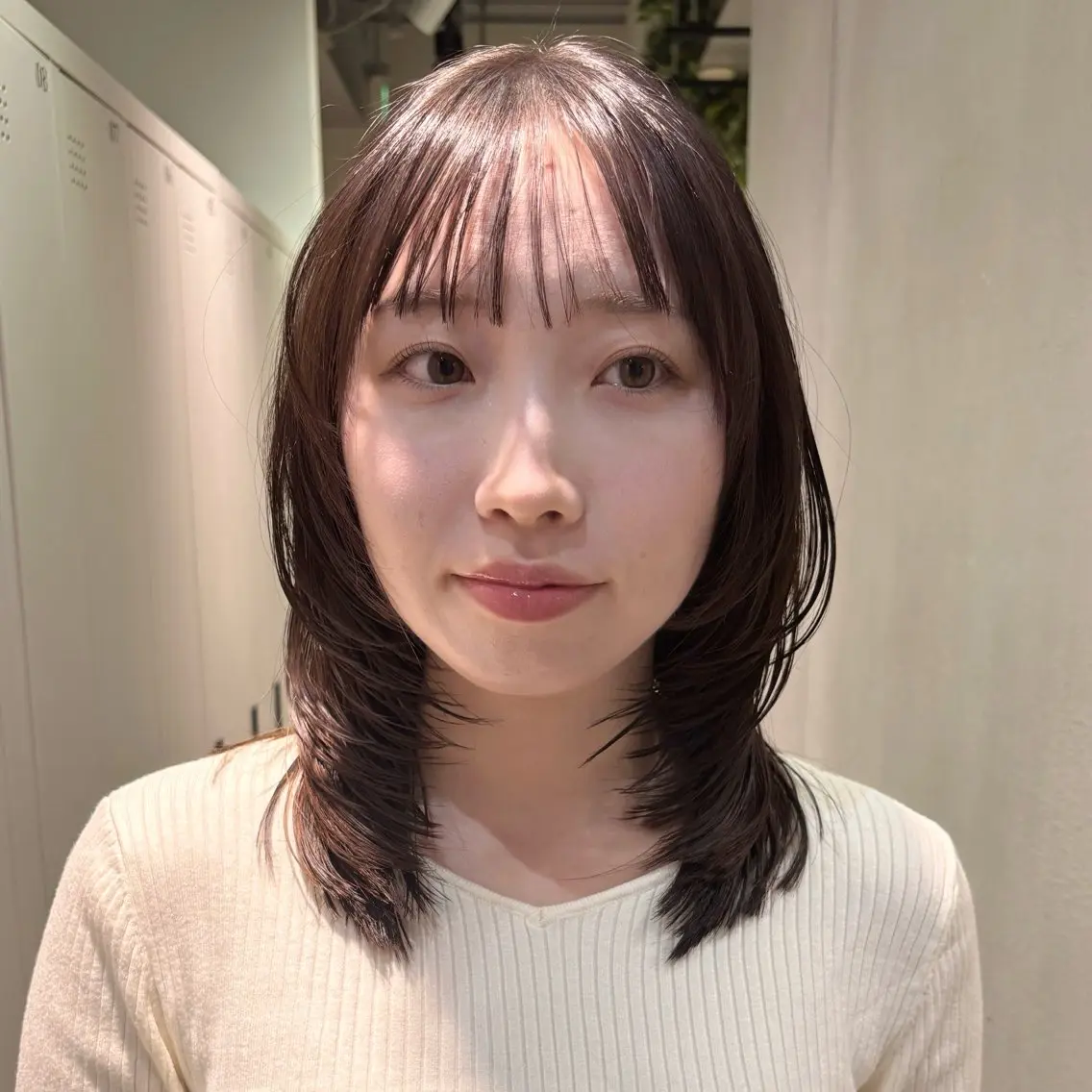 ミディアム カラー カット ヘアカラー saki‪🌱‬♡ /ボブ/透明感カラーのヘアスタイル