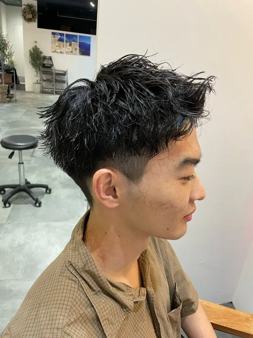 ショート パーマ ヘアアレンジ メンズ カット パーマ ヘアセット 🔥メンズ特化🔥 木村 祐太のヘアスタイル