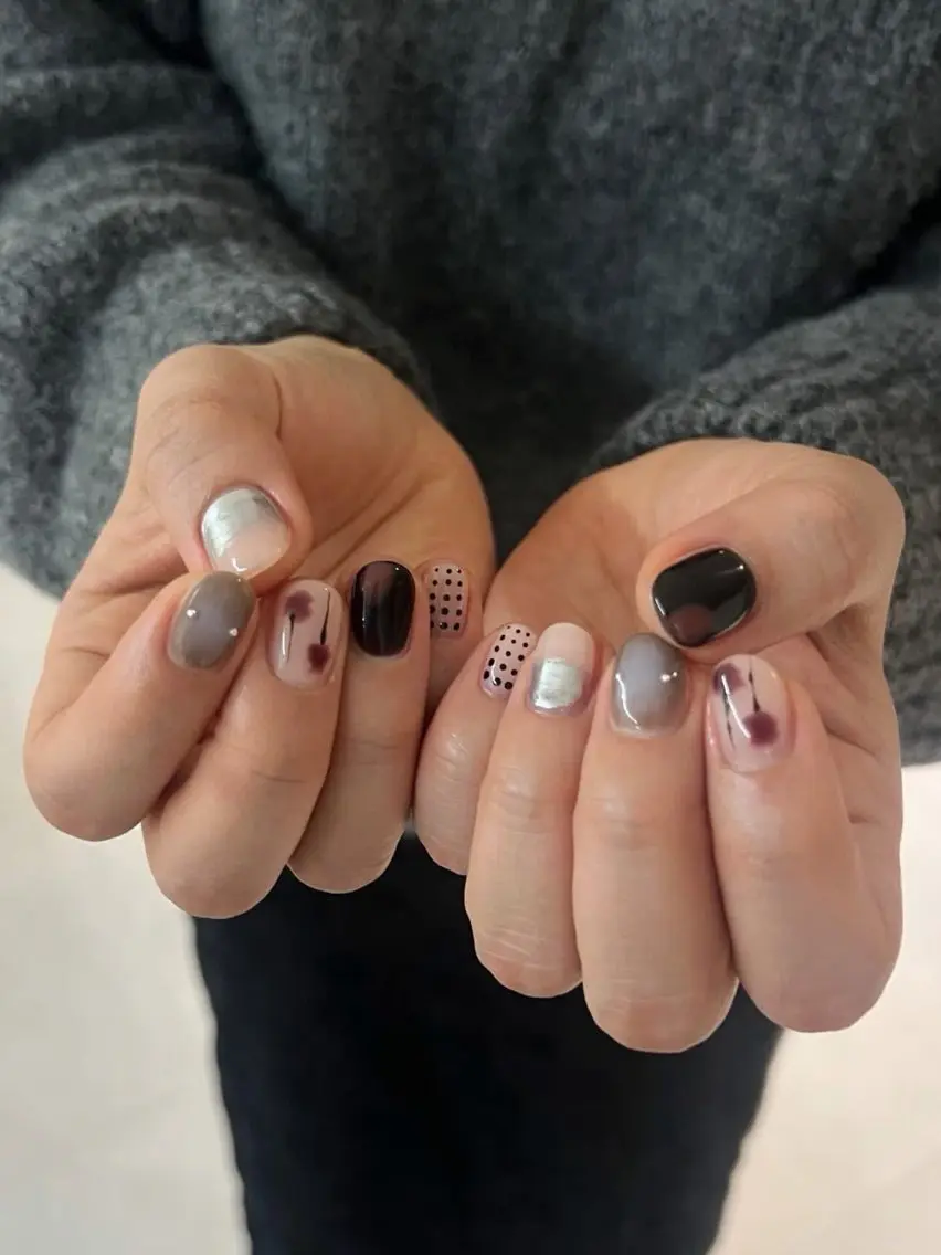 ネイル チークネイル フットネイル フレンチネイル グラデーション 韓国ネイル YUKI NAILのネイルデザイン