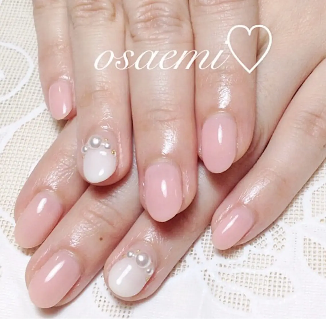 ネイル フレンチネイル 韓国ネイル 持ち込み シンプルネイル ハンドネイル osa emiのネイルデザイン