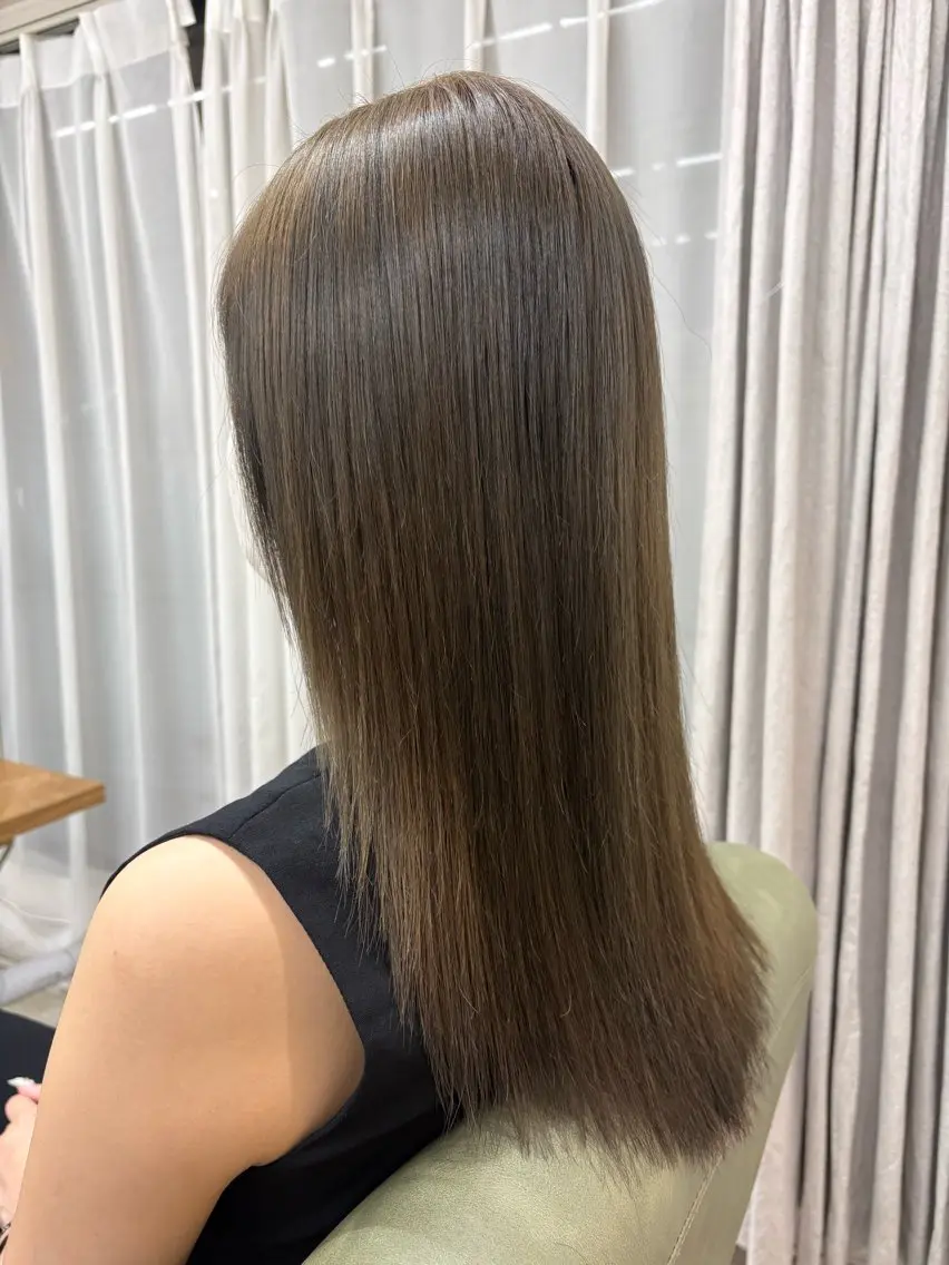 ロング カラー カット ヘアカラー トリートメント まさと/ヘーゼルベー ジュ/レイヤーカットのヘアスタイル