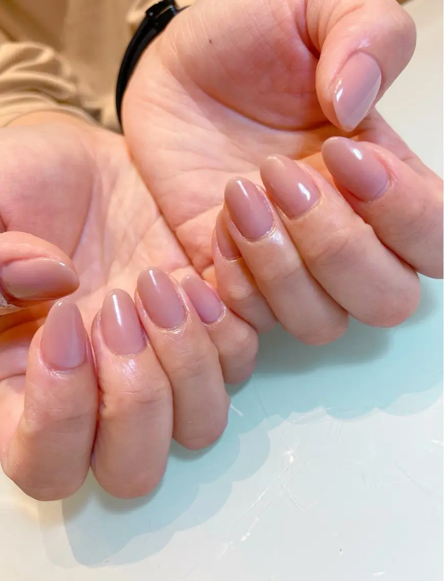 ネイル ピンク ピンクベージュ ハンドネイル ハンドケア 西日暮里駅徒歩1分/ NAIL106Gのネイルデザイン