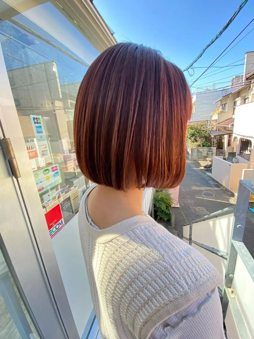 カット+透明感カラー+超音波トリートメントの写真