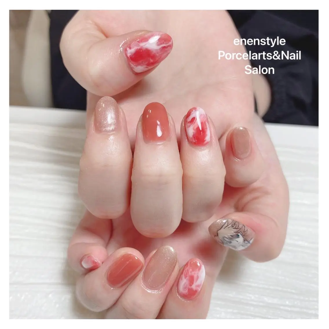 ミディアム ネイル 🐾enen style 🐾のネイルデザイン