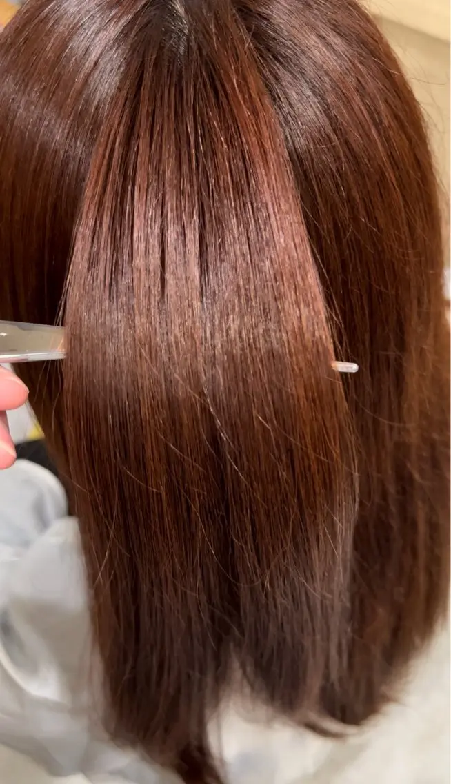 ロング カラー ヘアアレンジ 髪質改善 似合わせ 顔周りYUUGAのヘアスタイル