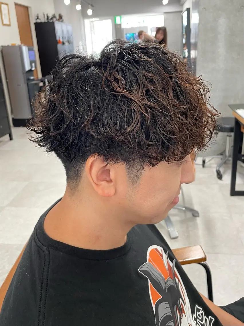 パーマ メンズ カット パーマ トリートメント ヘアセット メンズモテパーマ💙 fuwaのヘアスタイル