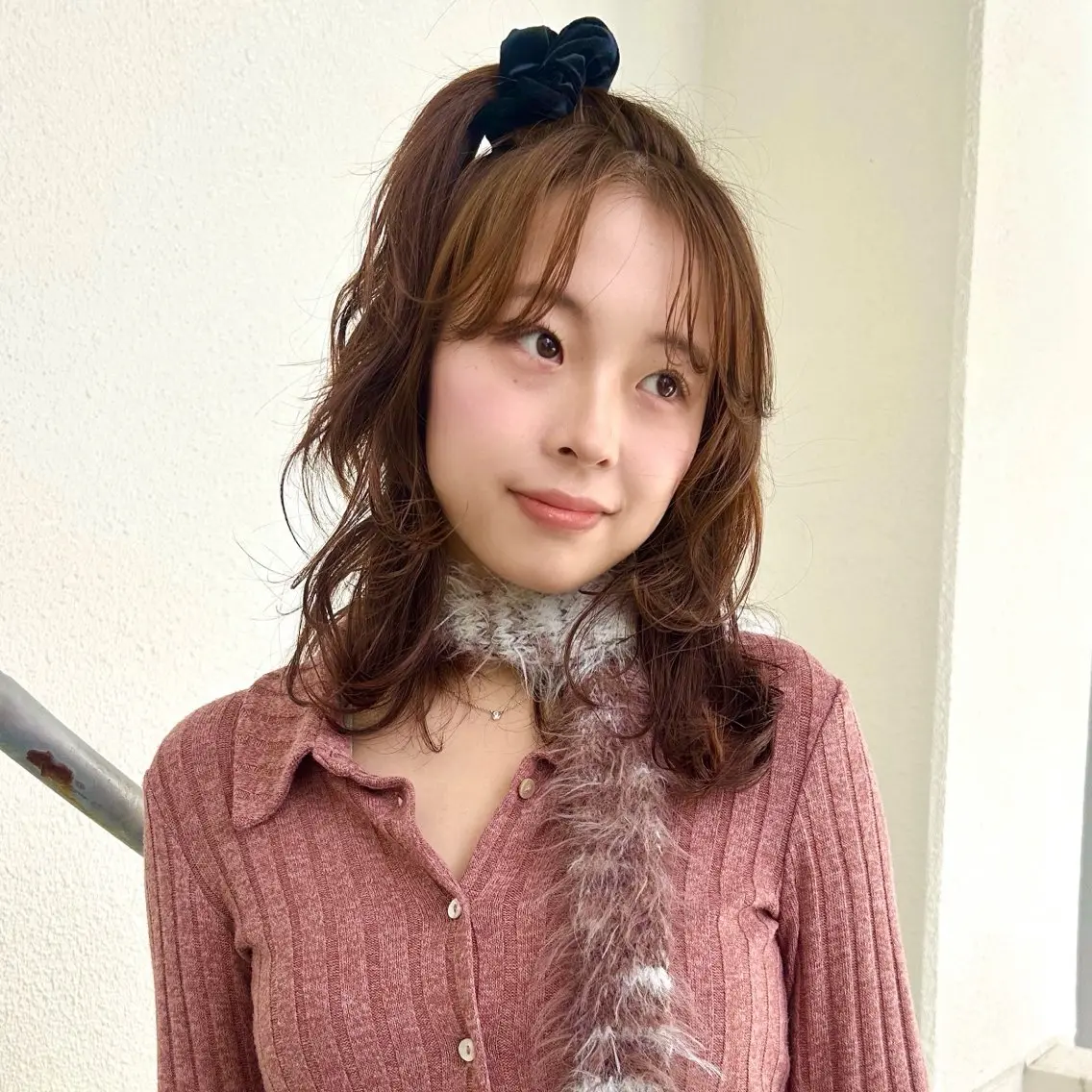 ミディアム カラー パーマ ミディアムパーマ ブラウンカラー カット ヘアカラー パーマ 伊藤ほのか/柔らかパ ーマ/ダブルカラーのヘアスタイル