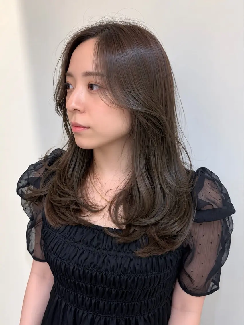 セミロング カット ヘアカラー トリートメント TOMOKA/透明感 艶髪/髪質改善🫧のヘアスタイル