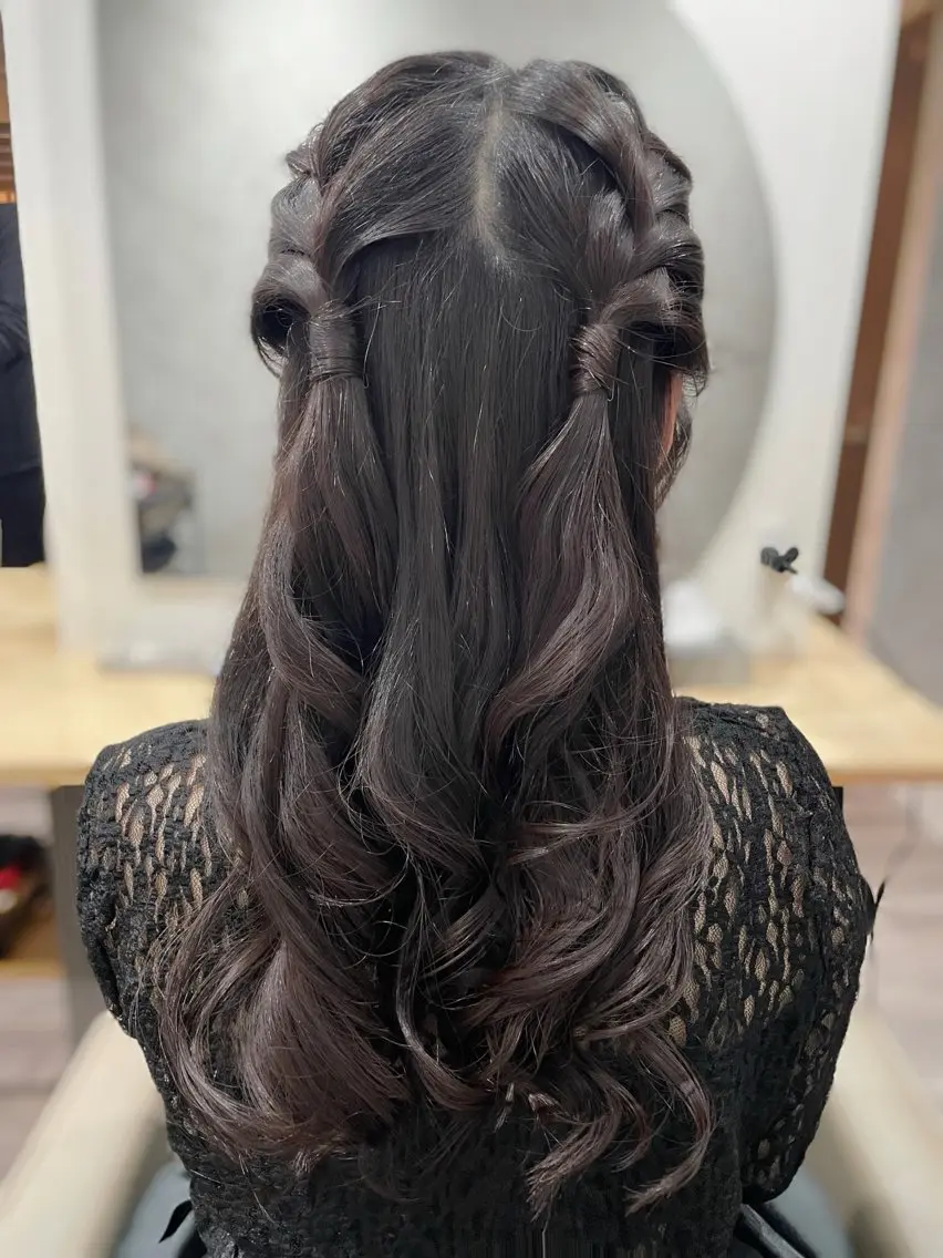 ヘアアレンジ ツインテール 結婚式・ブライダル ヘアセット Noe' Akariのヘアスタイル