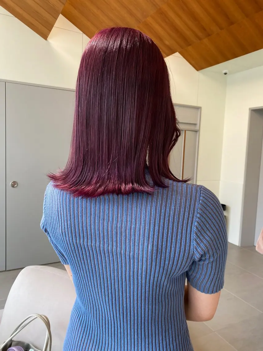 セミロング カラー ベージュカラー ブリーチ 透明感カラー ダブルカラー ラベンダーカラー ヘアカラー ☪️ブリーチ特化施術 /レイヤー🪽aiのヘアスタイル