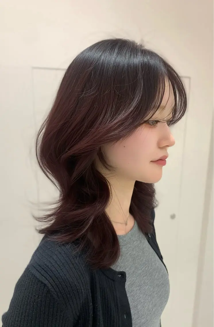 ミディアム カラー ヘアアレンジ レイヤーカット/ 小塩 萌々香のヘアスタイル