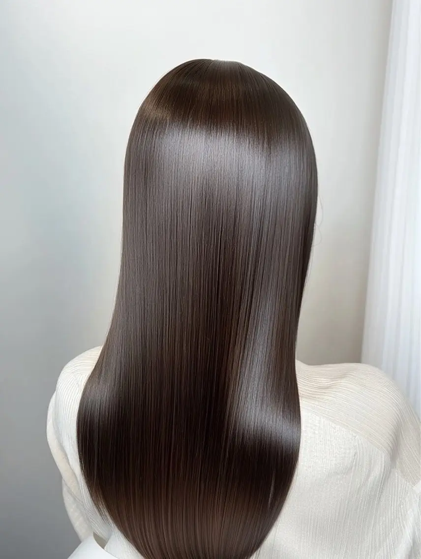 ロング 縮毛矯正 桑田 新菜のヘアスタイル