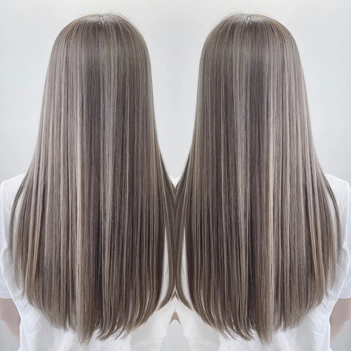 ロング シールエクステ ボブ エクステ ハイライト 髪質改善 シール、 ハネエクステのヘアスタイル