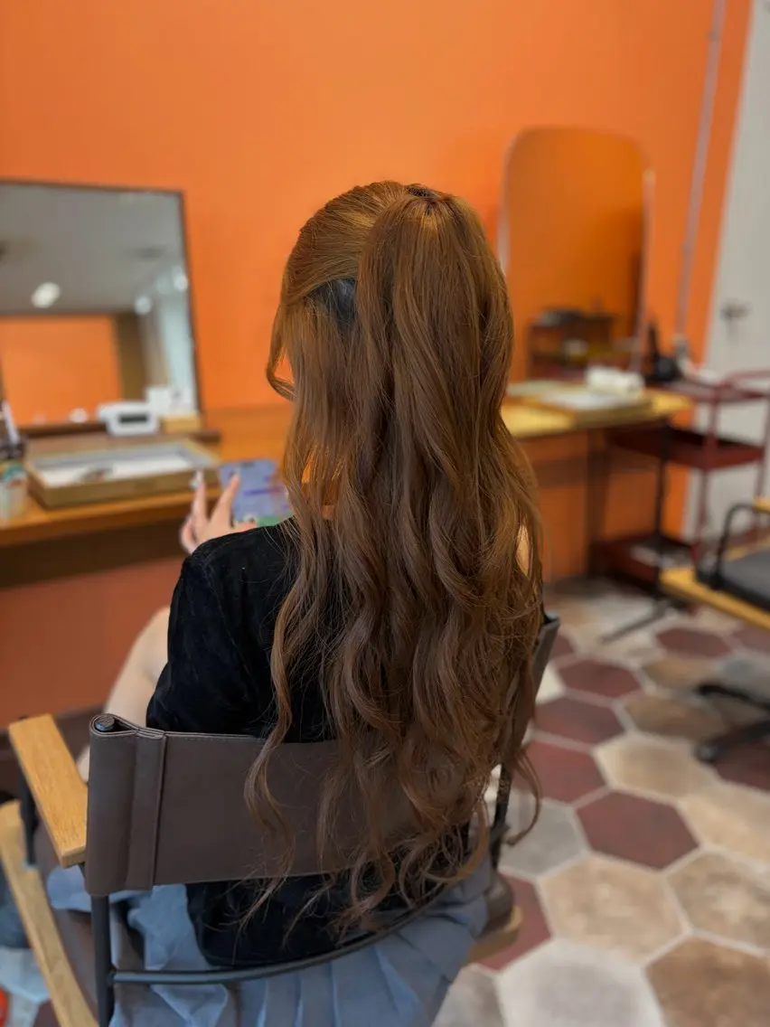 ロング ヘアセット 上島 未緒のヘアスタイル