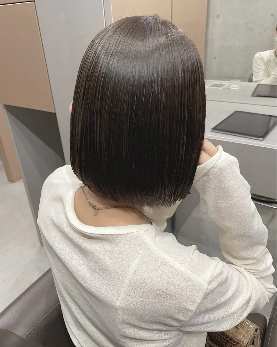 ミディアム カラー カット ヘアカラー トリートメント 表参道🌿赤み消し カラー/チナツのヘアスタイル