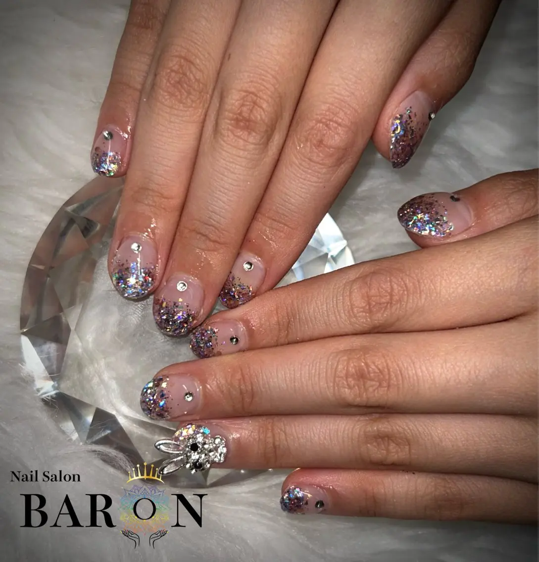 ネイル ラメ(グリッター) ラメグラデーション BARON AIMIのネイルデザイン