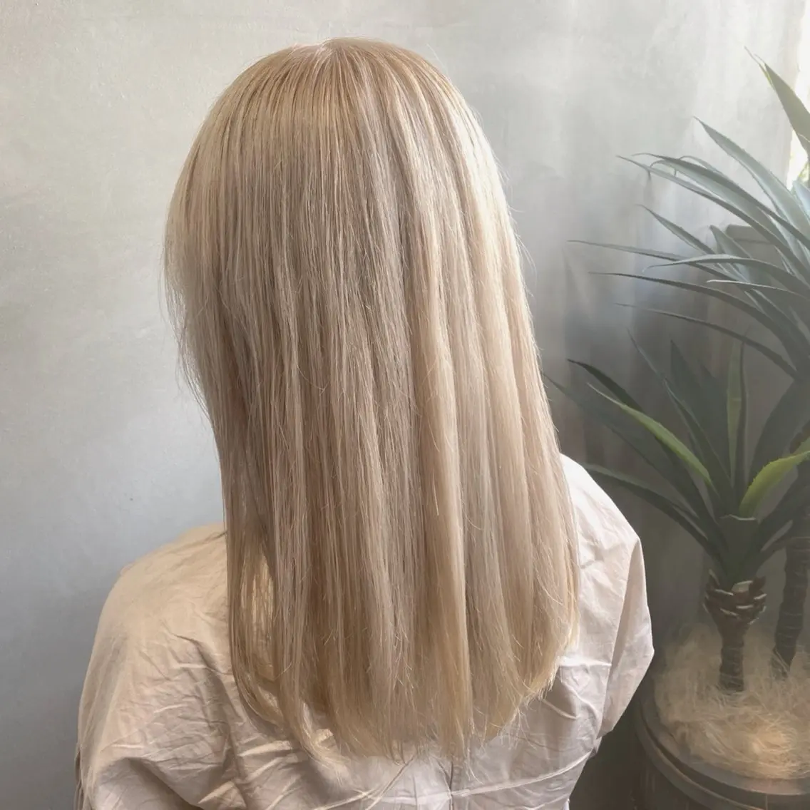 ロング カラー ブロンド ホワイトブロンド ヘアカラー トリートメント ブリーチなしWカラー メンズカット✨ワタベのヘアスタイル