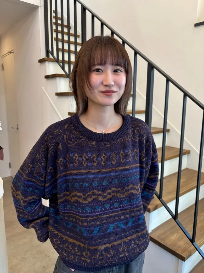 ショート ボブレイヤー ボブ レイヤーカット 蛭町 遥香のヘアスタイル
