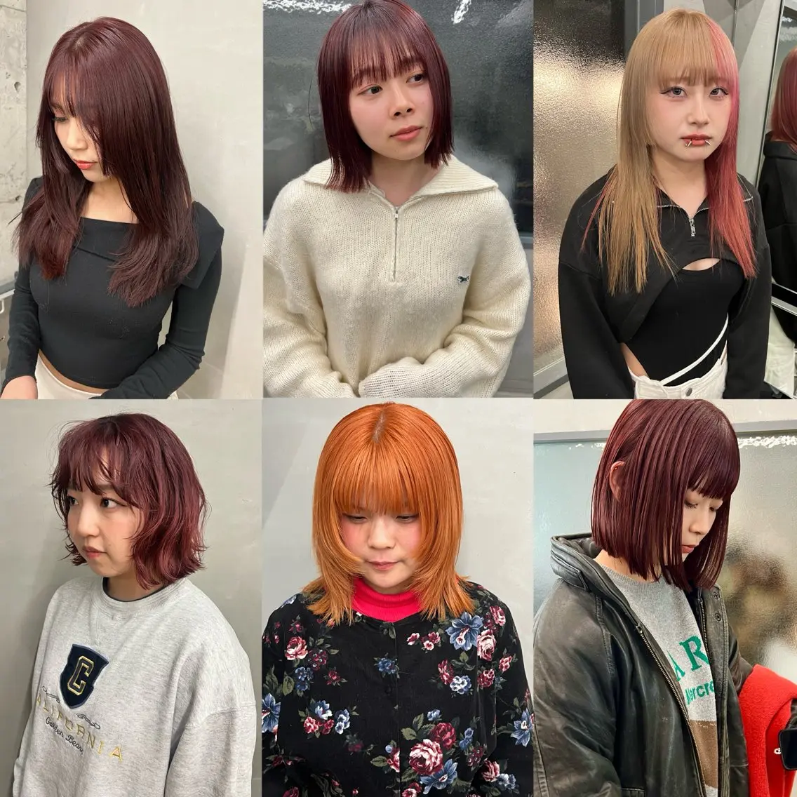 ミディアム カラー パーマ ヘアアレンジ メンズ カット ヘアカラー mana 暖色カラーカットのヘアスタイル