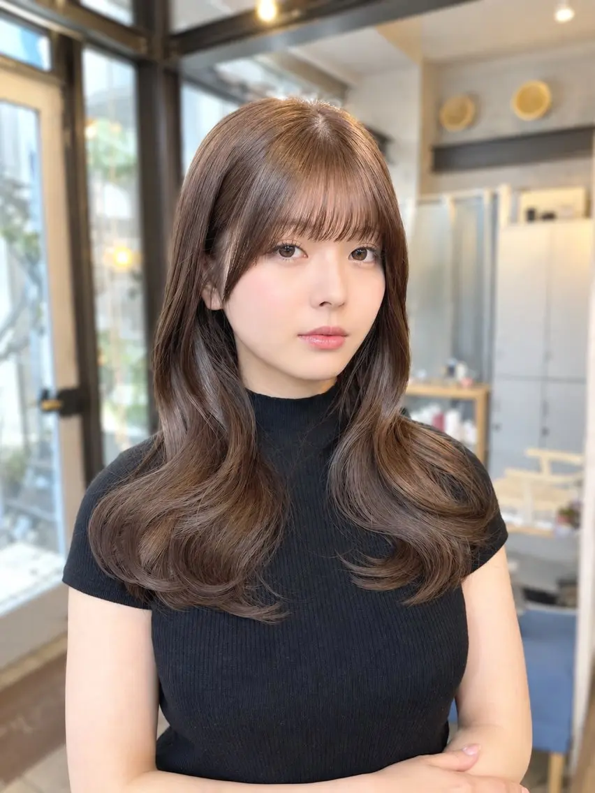 ロング カラー 及川 光のヘアスタイル