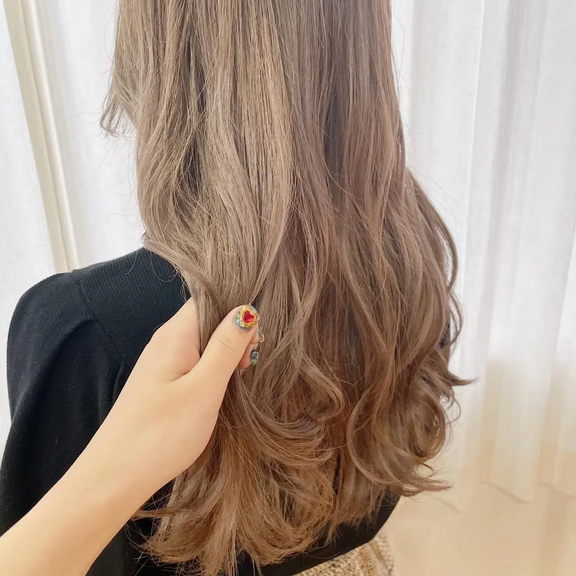 セミロング カラー ヘアアレンジ ブリーチ なつき/艶ピンク/ girly hairのヘアスタイル