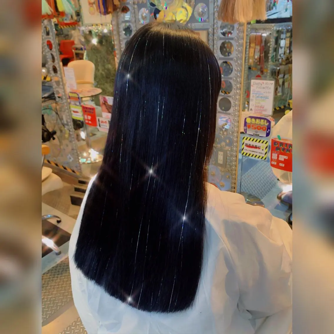 ロング カラー ヘアアレンジ エクステ 韓国風ヘア 🌈派手髪エクステ ブレイズ🌈ひろとのヘアスタイル