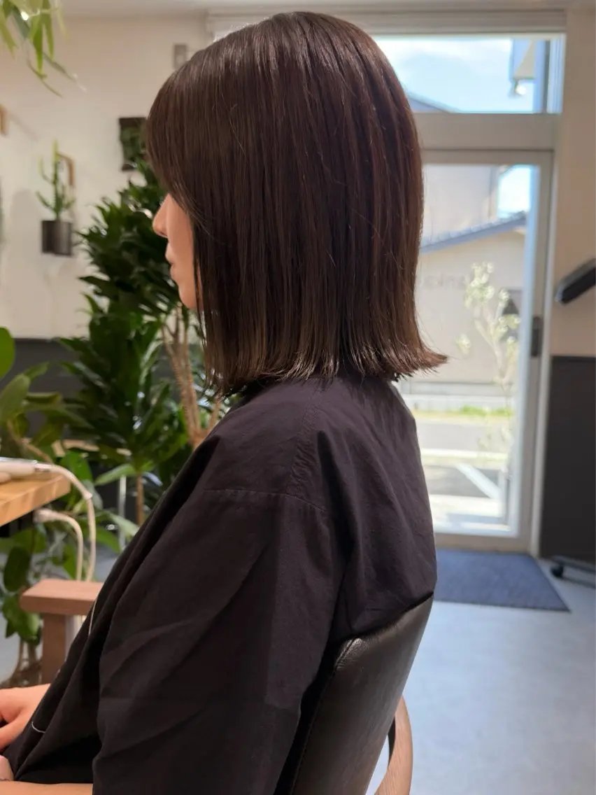 ミディアム カラー ブラウンカラー こもり なおやのヘアスタイル