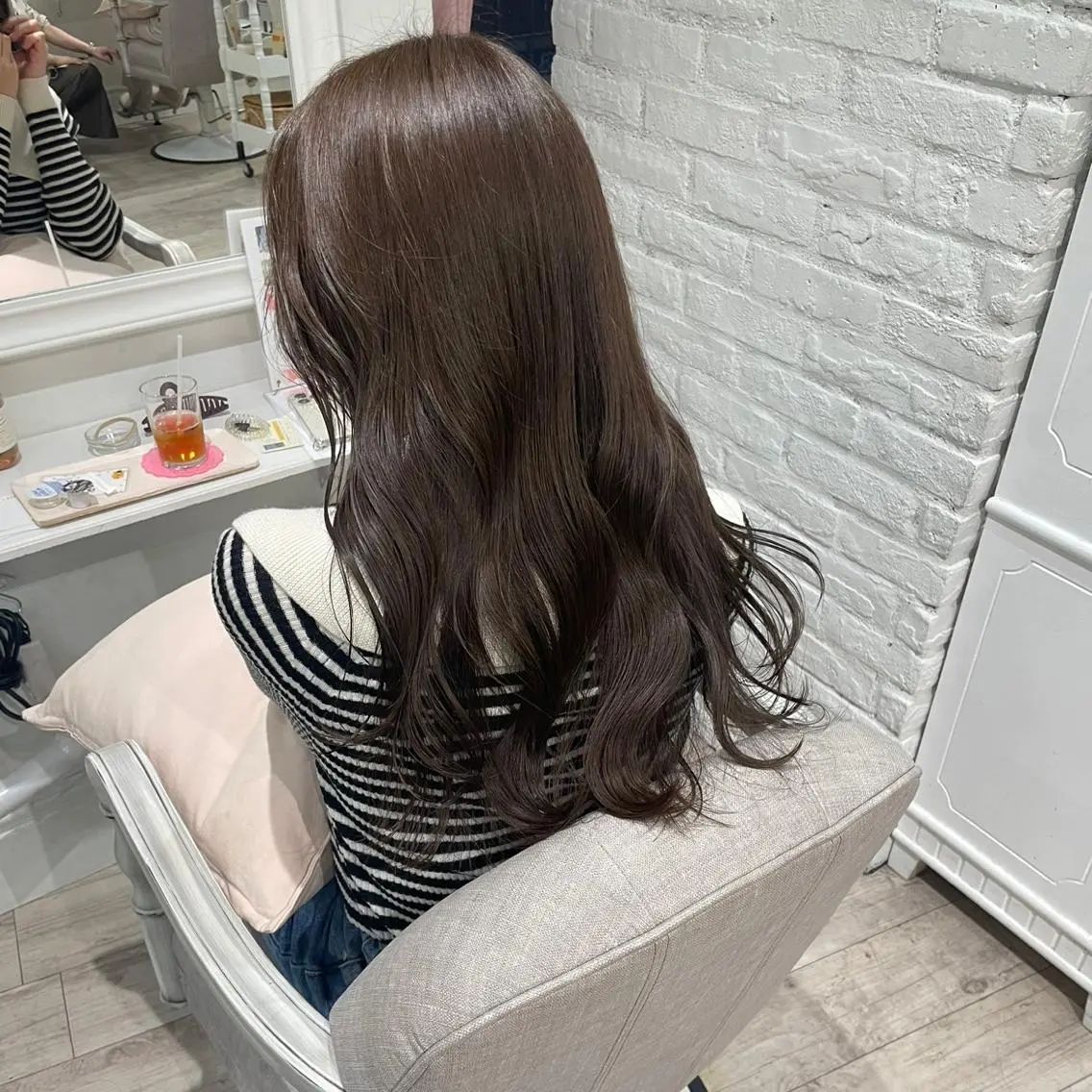 ロング カラー ブリーチ 透明感カラー グレージュ ブリーチなしカラー ヘアアレンジ/ 暖色🩵hazukiのヘアスタイル