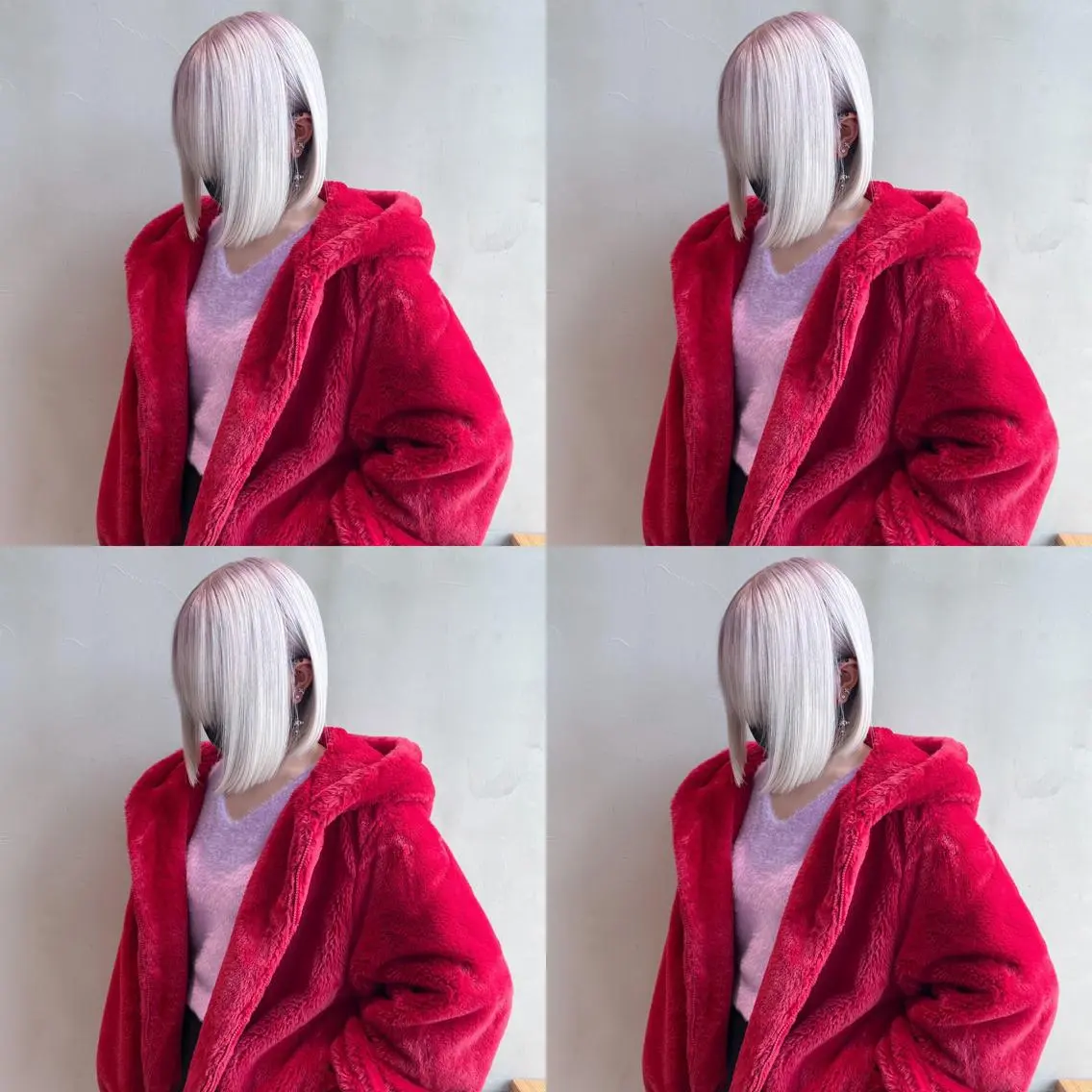 ミディアム カラー ブリーチ カット ヘアカラー トリートメント ヘアセット 💜ハイトーン💛 マジカルかいちゃんのヘアスタイル