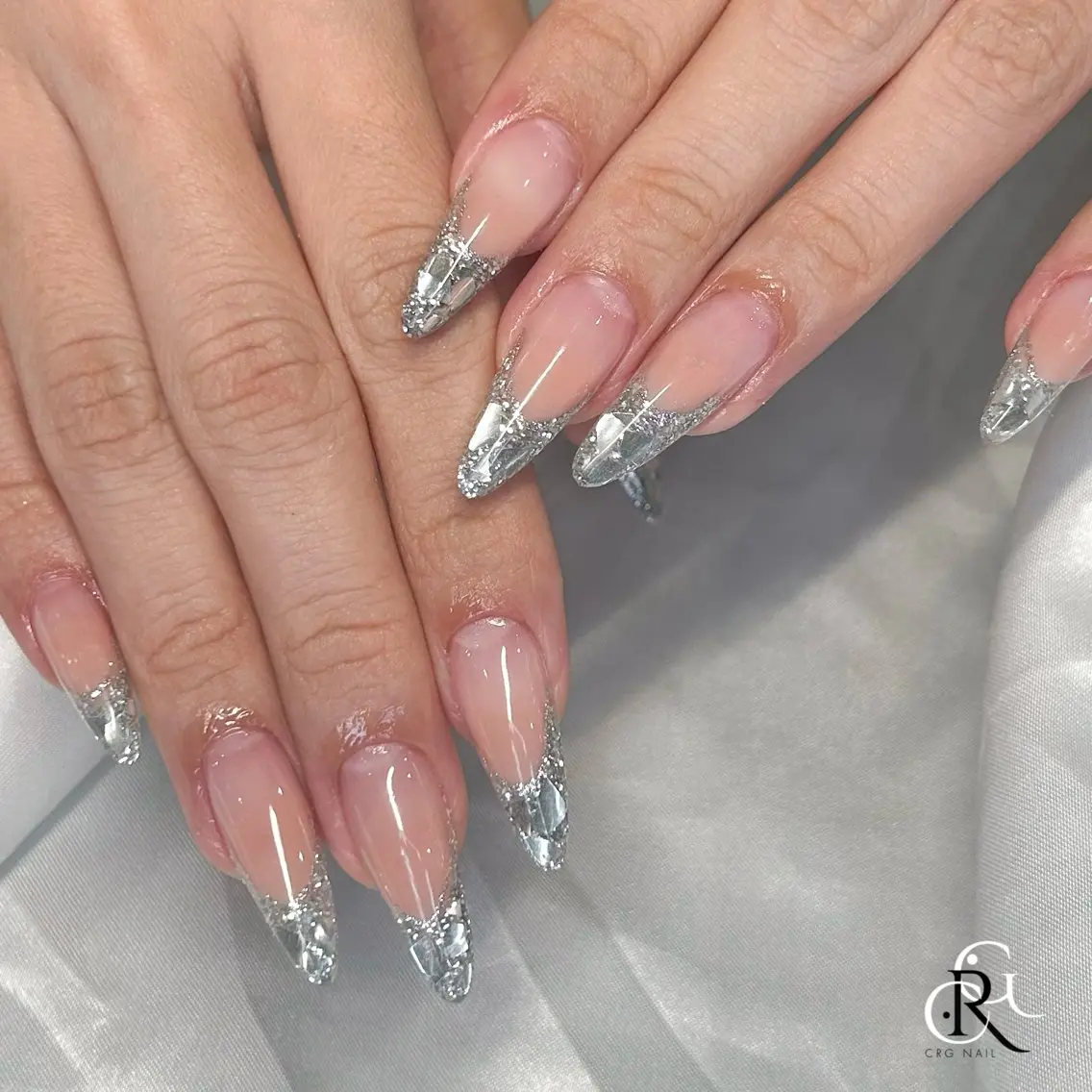 【スカルプ】ガラスフレンチ✨✨の写真