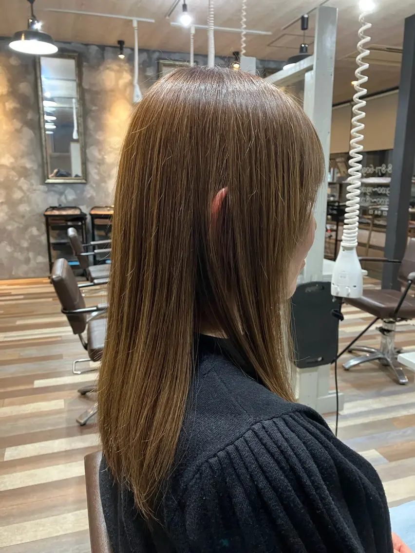 ロング カラー 髪質改善 トリートメント 坂本 明子のヘアスタイル