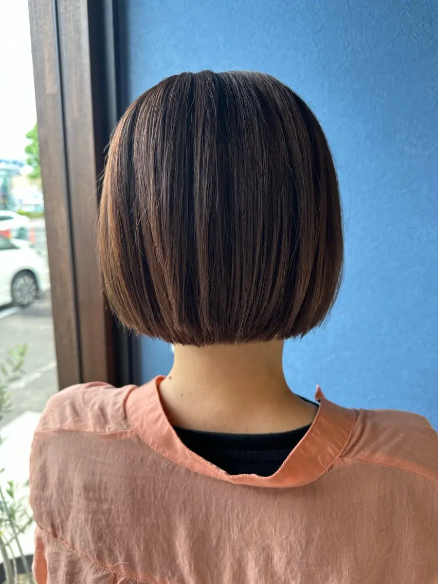 ミディアム ボブ カット ヘアカラー トリートメント 🎀Kubu🍀 Natsumu🎀のヘアスタイル