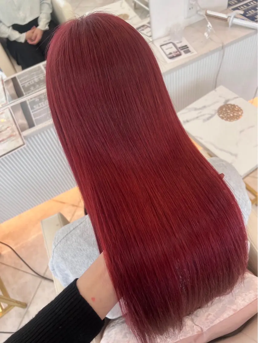 ロング カラー ブリーチ ハイトーンカラー 髪質改善 トリートメント 高野 慧成のヘアスタイル