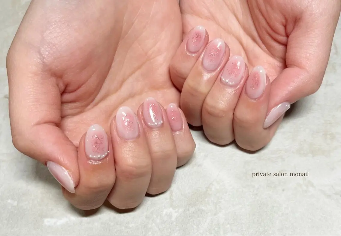 ネイル チークネイル ハンドネイル nail salon monailのネイルデザイン