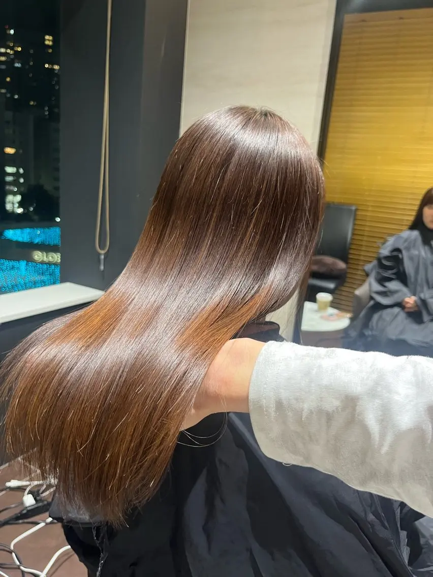 ロング トリートメント 盛れる顔周り✨韓国式 レイヤーkanatoのヘアスタイル