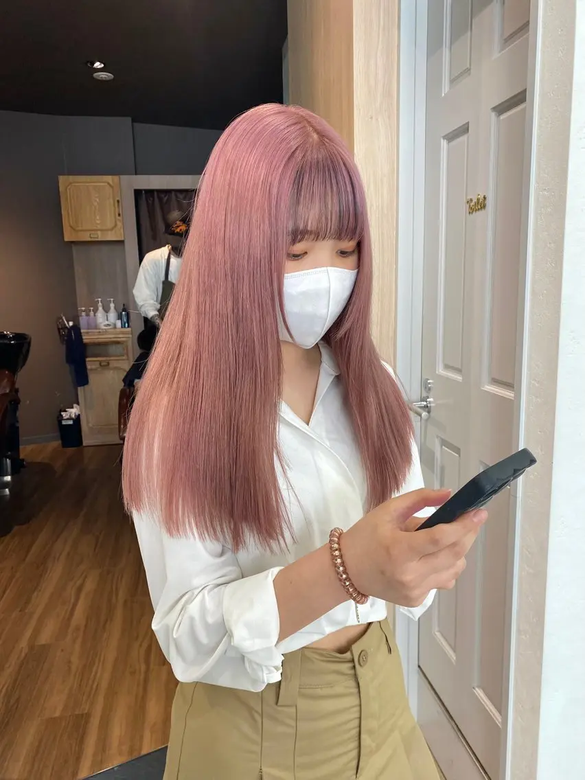 ロング カラー ヘアカラー 小顔カット/艶 カラー特化♡MIHOのヘアスタイル