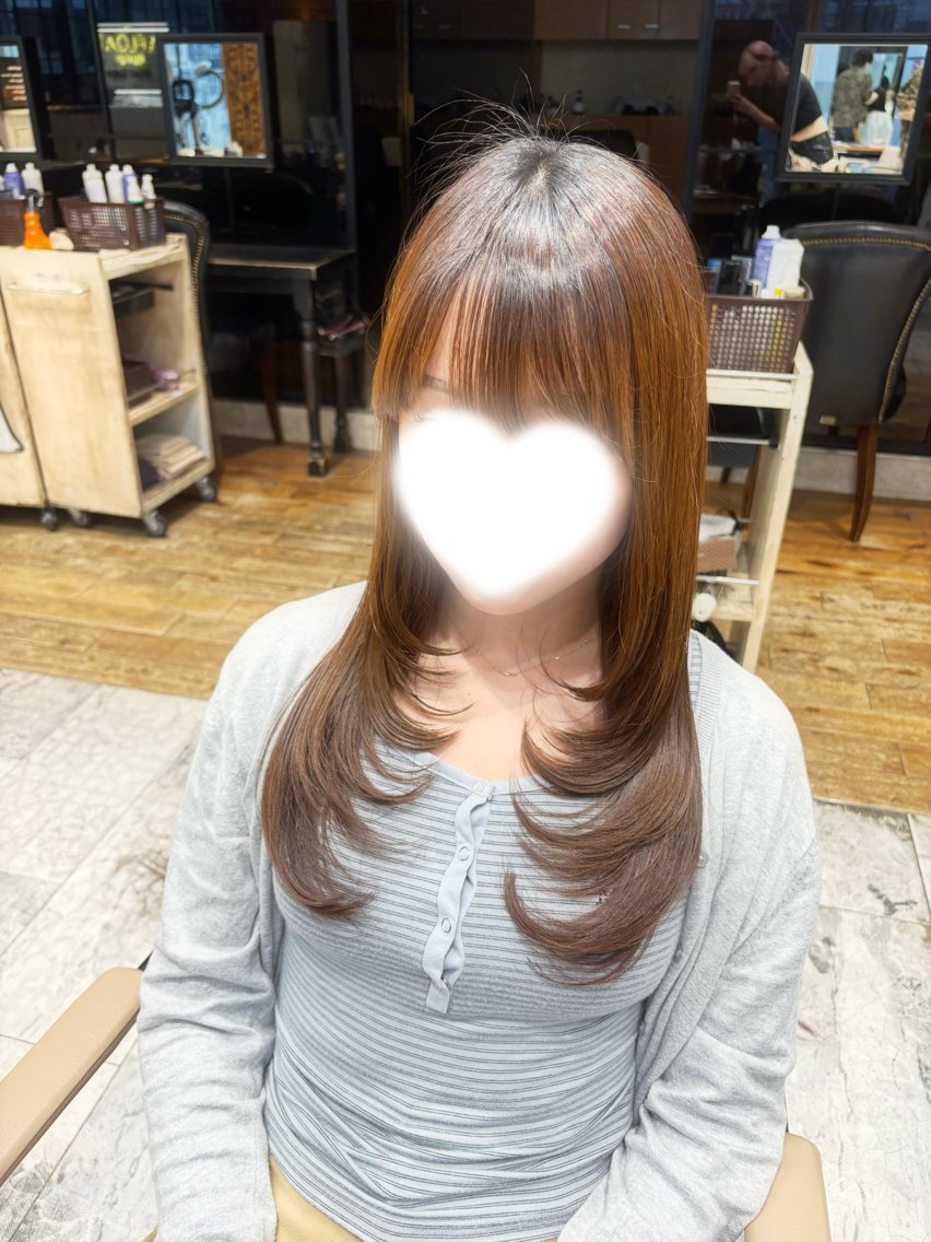 ロング ハイレイヤー レイヤーカット 村山 美姫のヘアスタイル