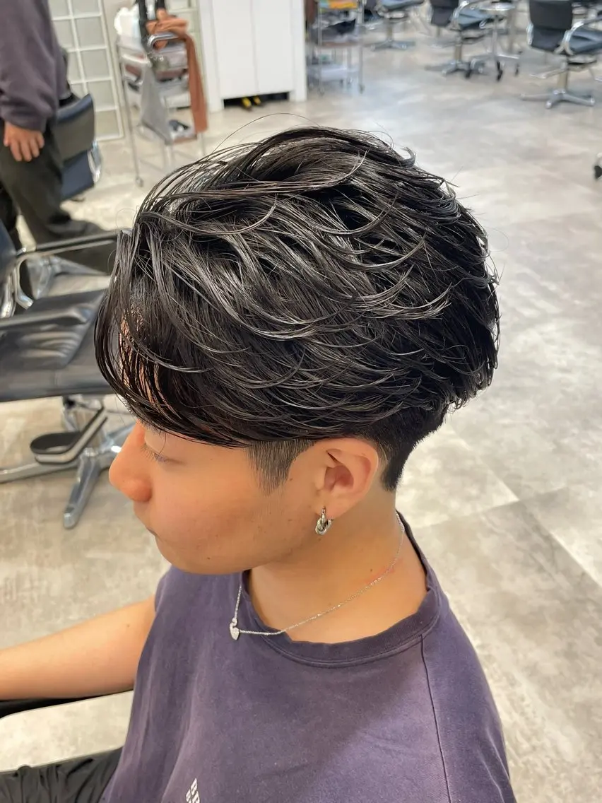 パーマ メンズ フェザーパーマ メンズパーマ カット パーマ トリートメント fifth 武正 琉生のヘアスタイル