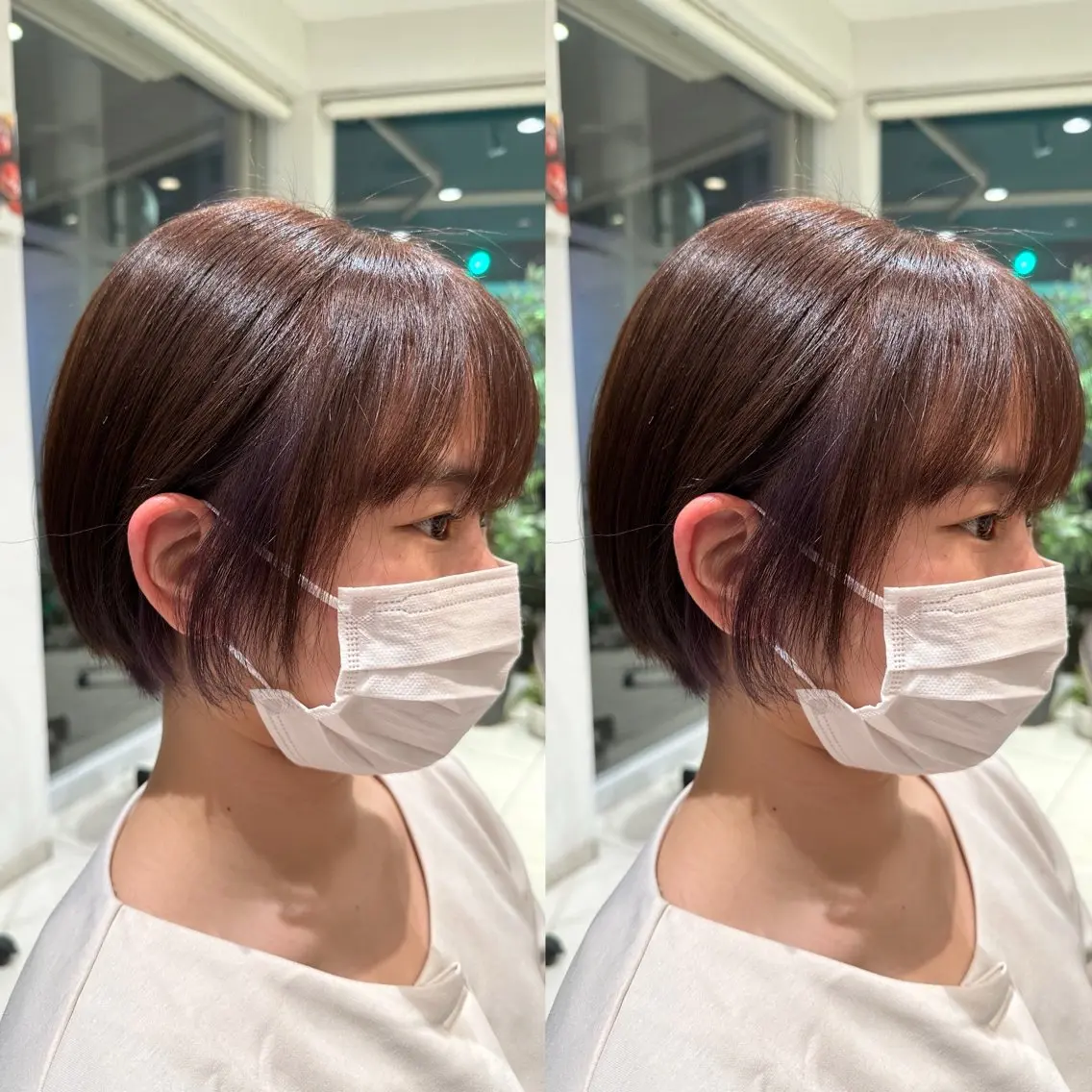ショート ラベンダーブラウン レイヤーカット♡ 🌻鈴木花🌈のヘアスタイル