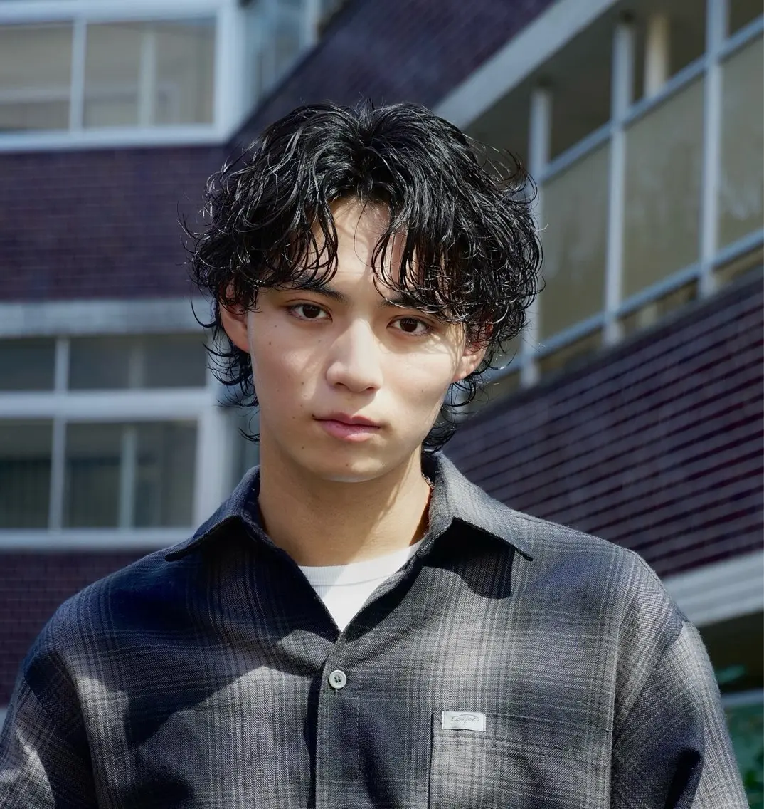 ショート パーマ メンズ カット パーマ ヘアセット fifth神宮前 たつやのヘアスタイル
