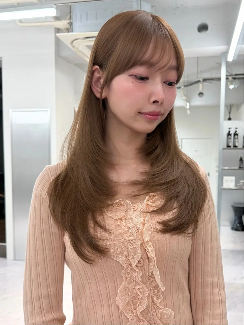 ロング カラー カット ヘアカラー トリートメント ヘアセット Rita/髪質改善 /透明感カラーのヘアスタイル
