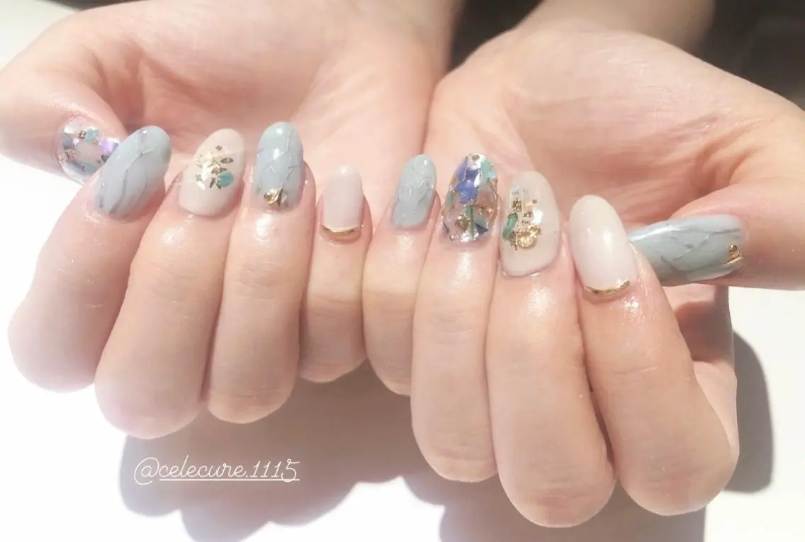 ネイル ニュアンスネイル シンプルネイル ネイリスト Nのネイルデザイン