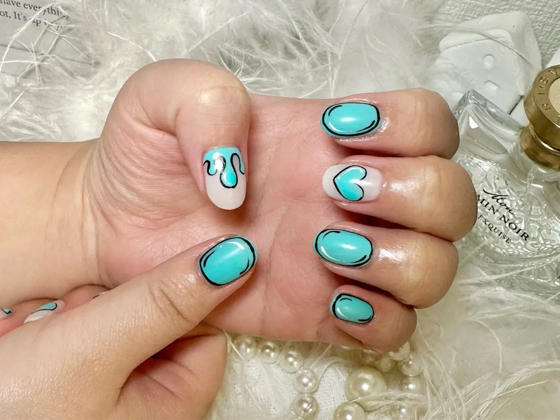 ネイル クリアネイル フットネイル フレンチネイル ジェルネイル 韓国ネイル ハンドネイル ハンドケア nail salon Feerieのネイルデザイン